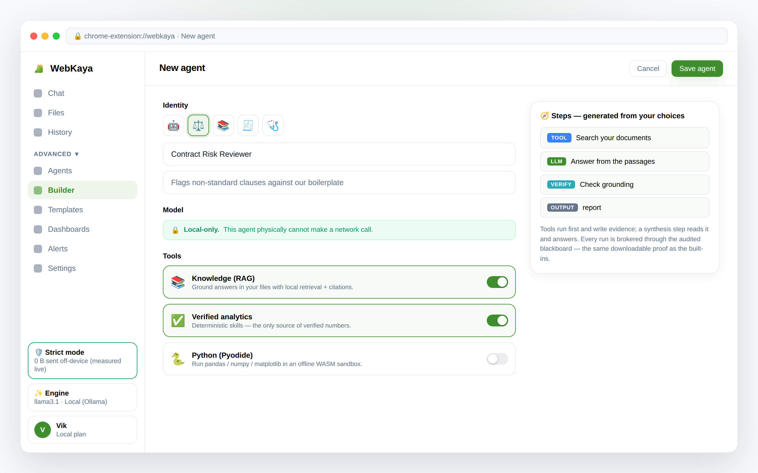No-code agent builder